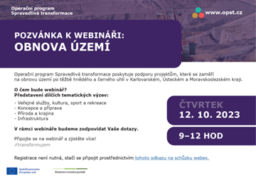 Pozvánka na webinář „OBNOVA ÚZEMÍ“ dne 12. října 2023