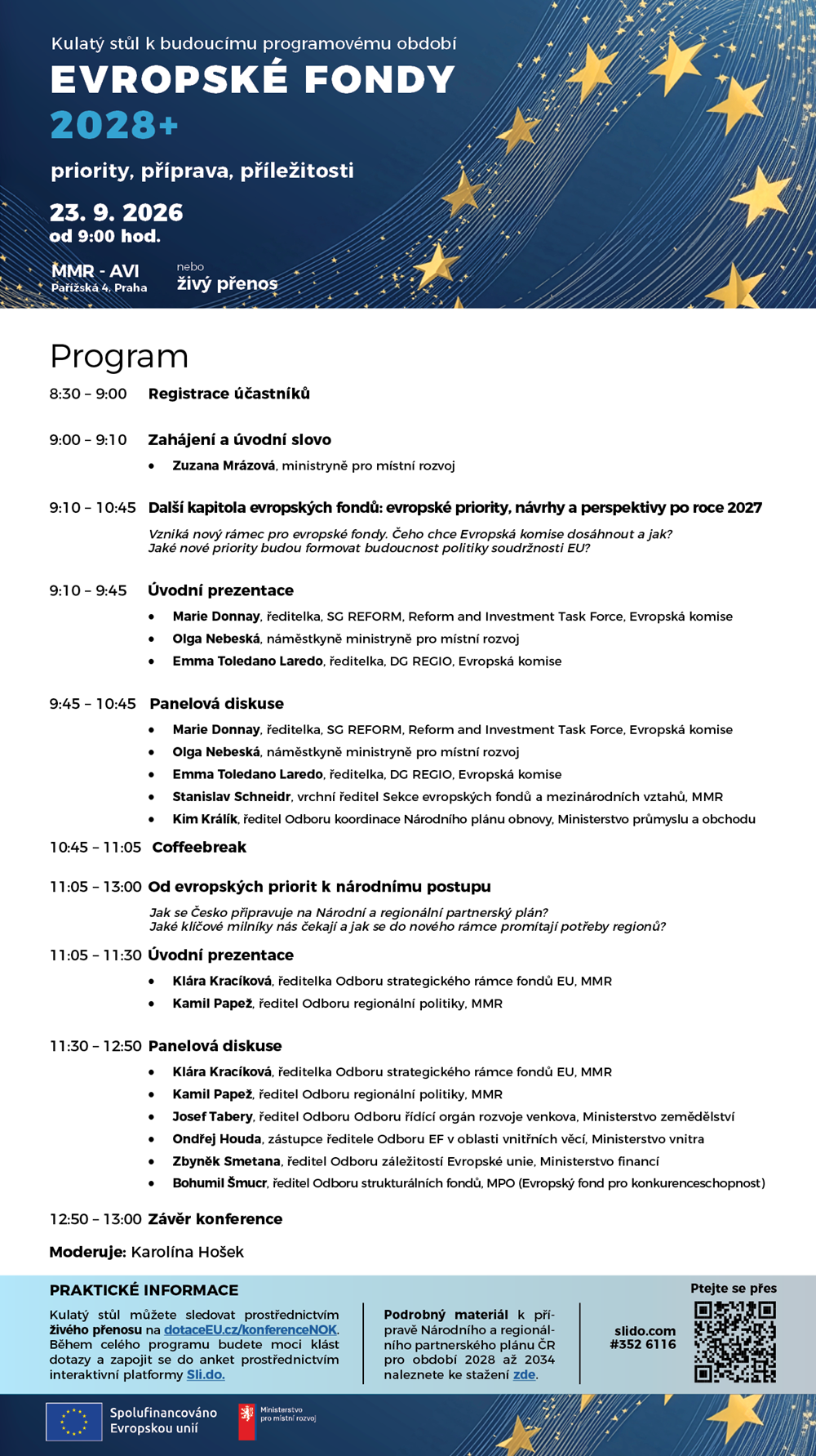 Program konference - březen 2026