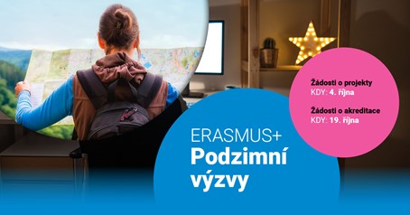 Získejte podporu pro svůj projekt. Přihlaste se do podzimní výzvy programu Erasmus+ 