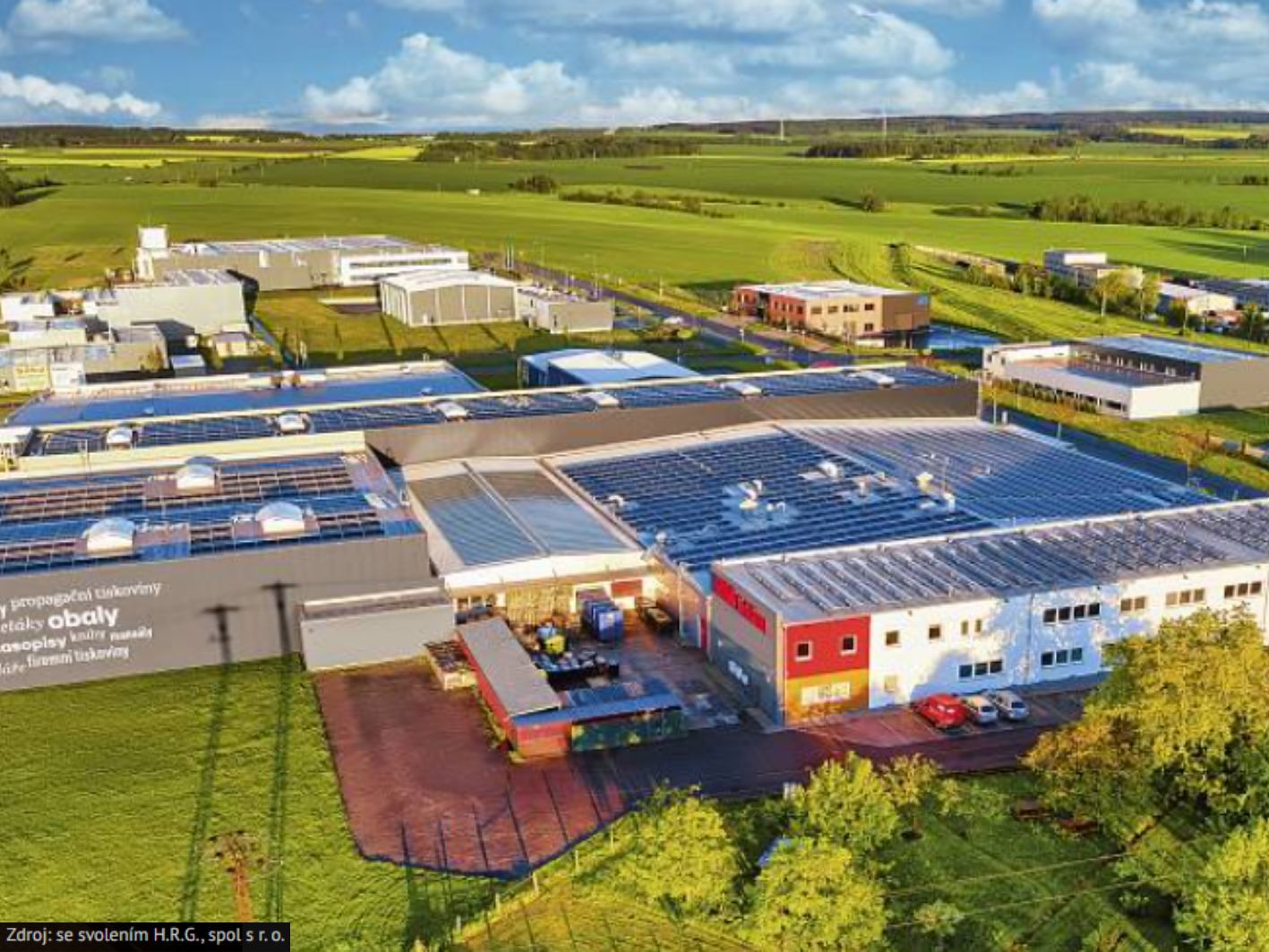 Rozšíření střešní FVE v tiskárně H.R.G. spol. s r.o.