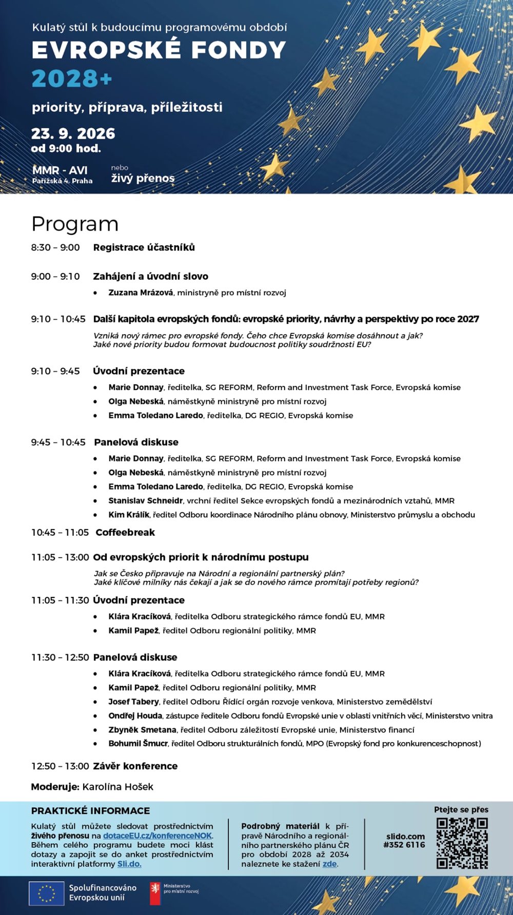 Program konference - březen 2026