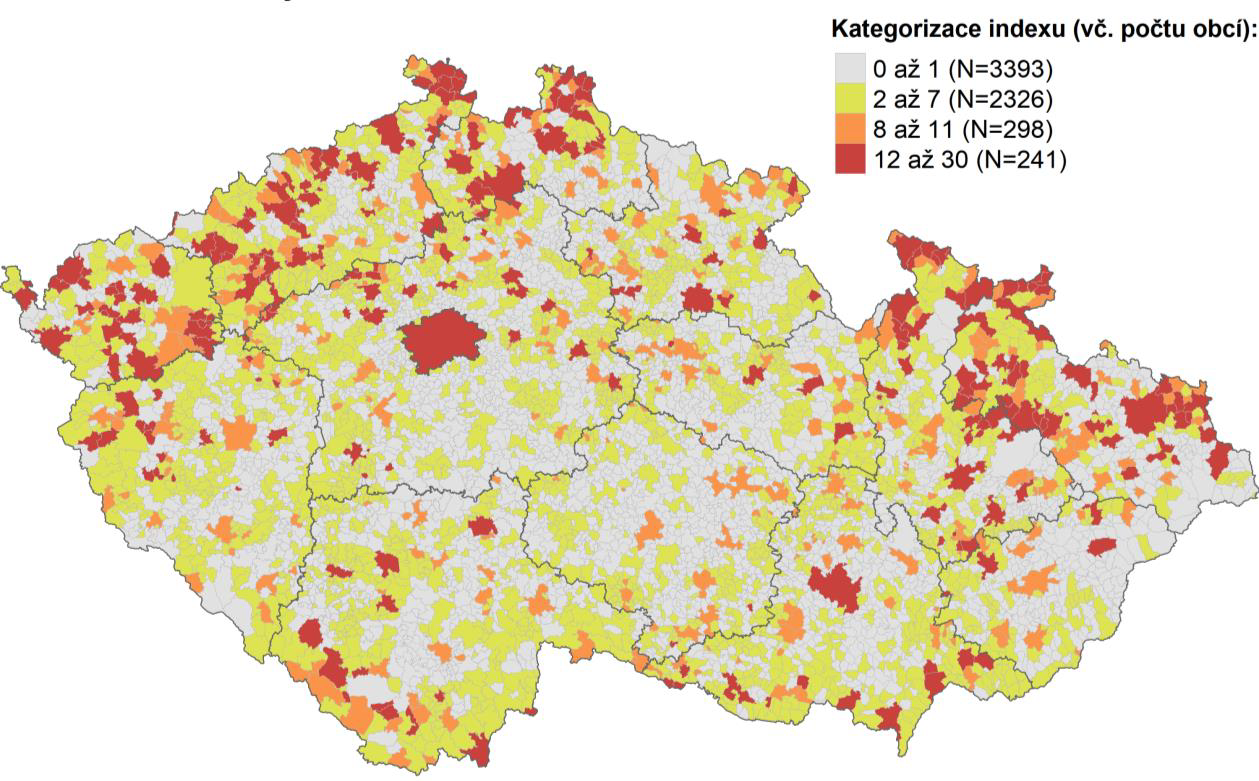 Meziročně vzrostl počet obcí ohrožených sociálním vyloučením o 10 %. Ukazuje to analýza stavu sociál