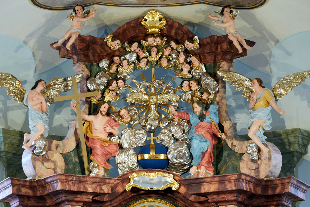 Restaurování hlavního oltáře v kostele sv. Anny v Božím Daru 